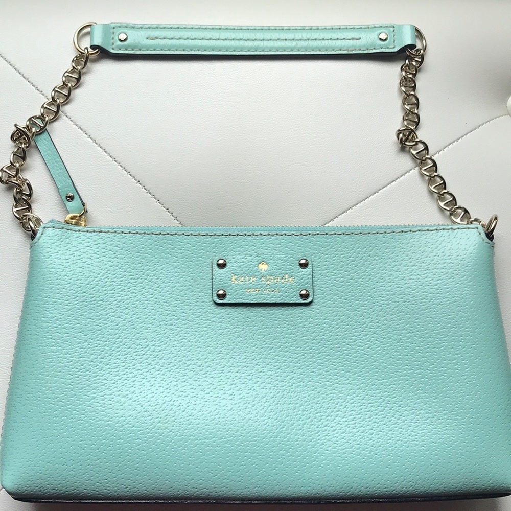 kate spade teal small purse